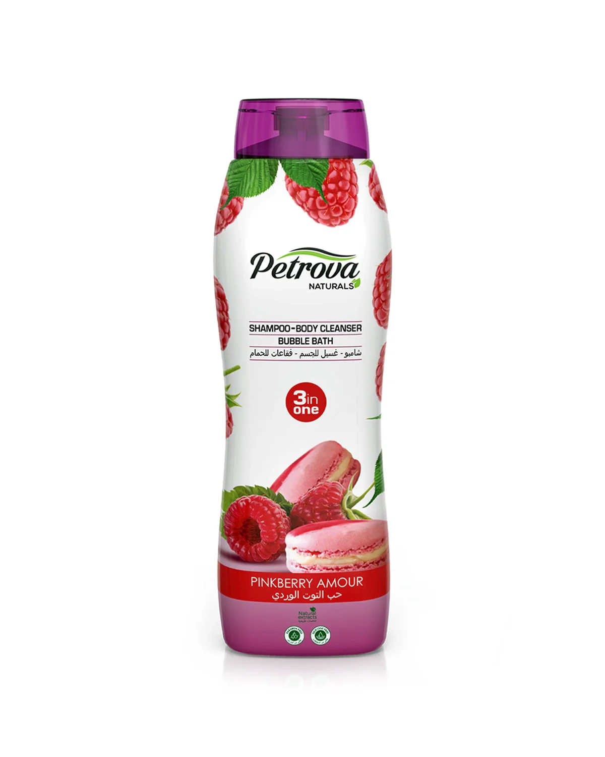 Pinkberry Amour 3in1 Shampoo, Body Cleanser & Bubble Bath 800ml
